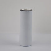 20oz Glow in the Dark  Straight Skinny Sublimation Tumbler w/straw - White